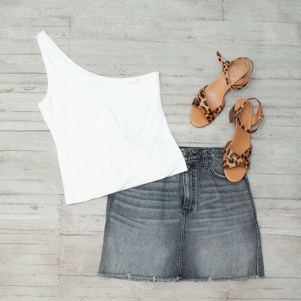 NWT J. Crew One Shoulder Top in White size M